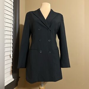 Philosophy di Alberta Ferretti Black Double-Breasted Blazer